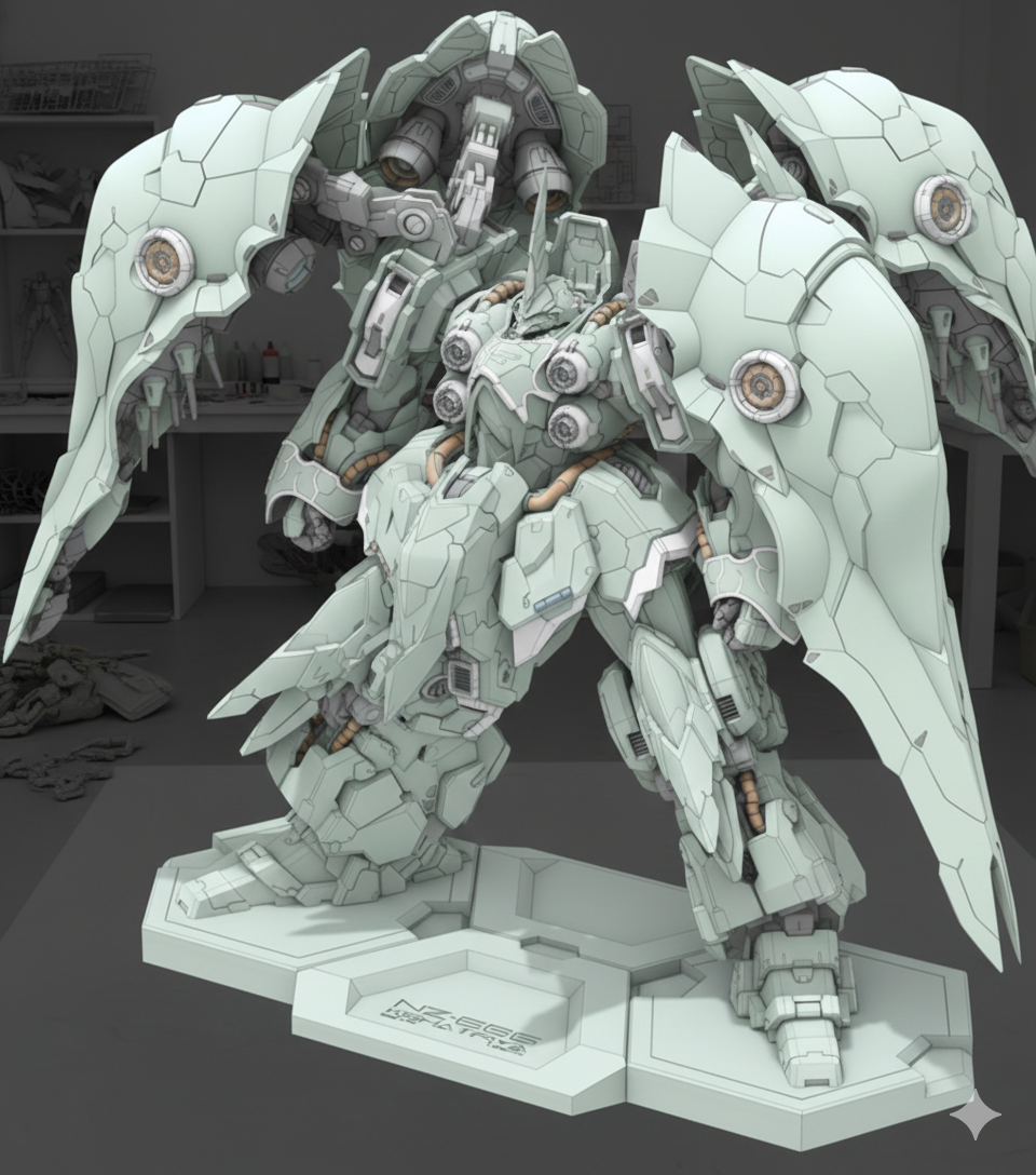 NZ-666 Kshatriya | Garage Kit de Resina Original (1/100) Rediseñado por RQ Rocky